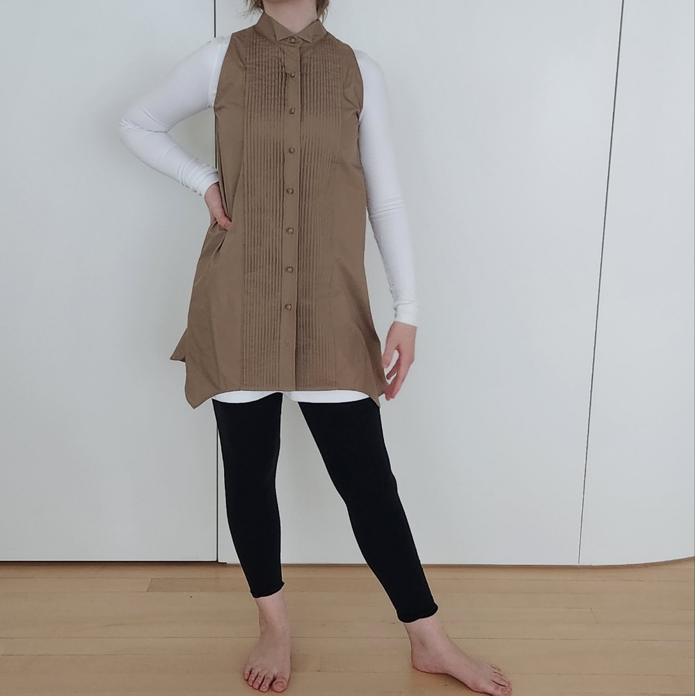 Eileen M Custom Designed Sleeveless Tuxedo Tunic